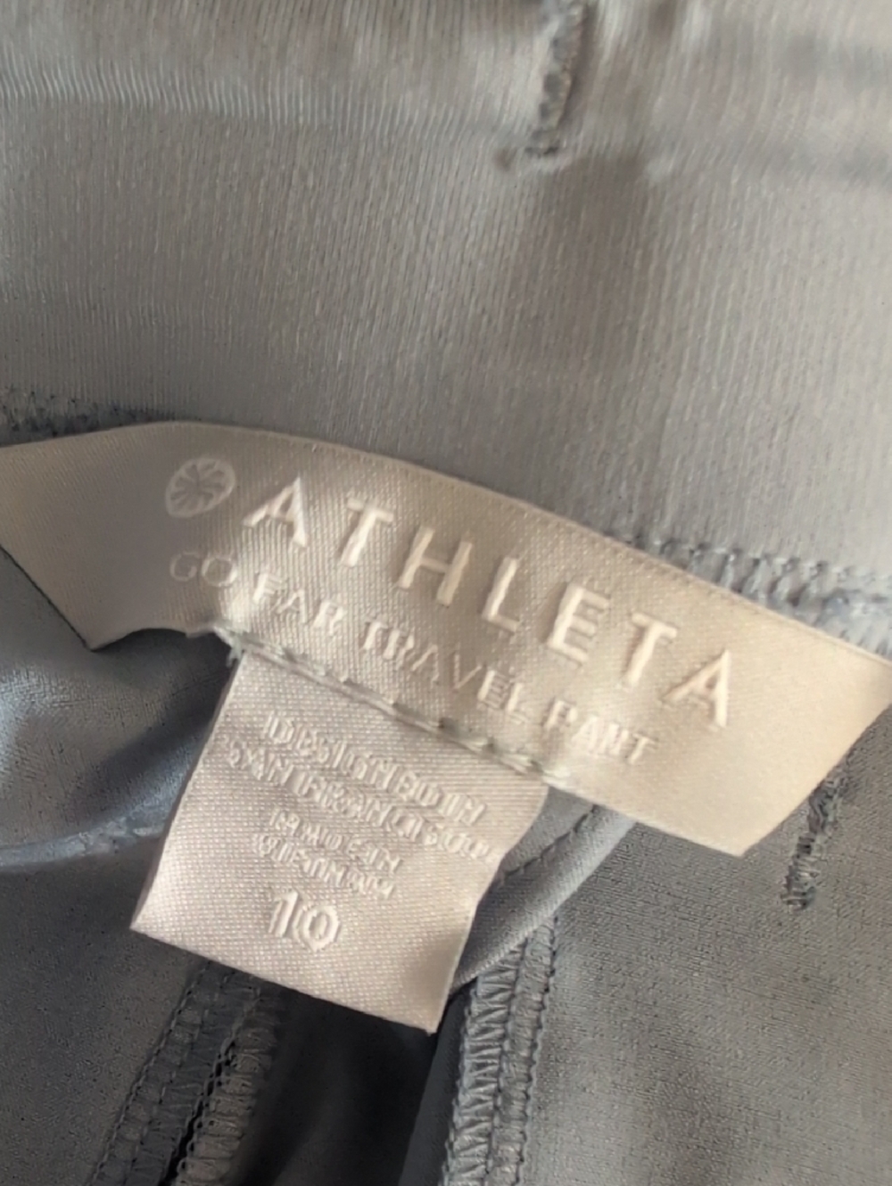 Athleta Blue Gray Drawstring Performance Joggers with Side Pockets 10       R291 - Picture 9 of 10